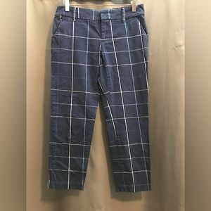 Tommy Hilfiger plaid blue flare trouser pants size 2